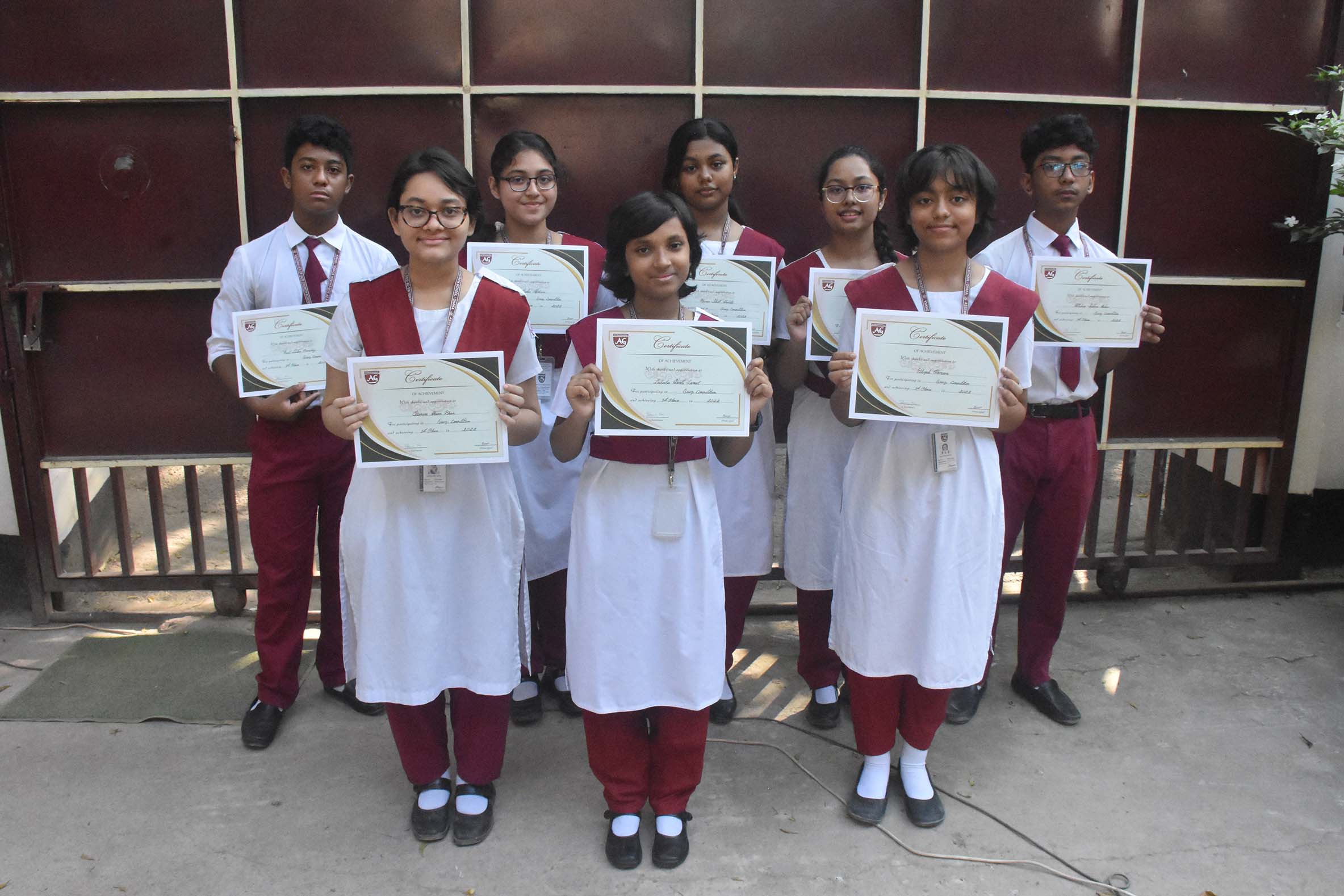 Certificate Of Achievement English Medium 2022